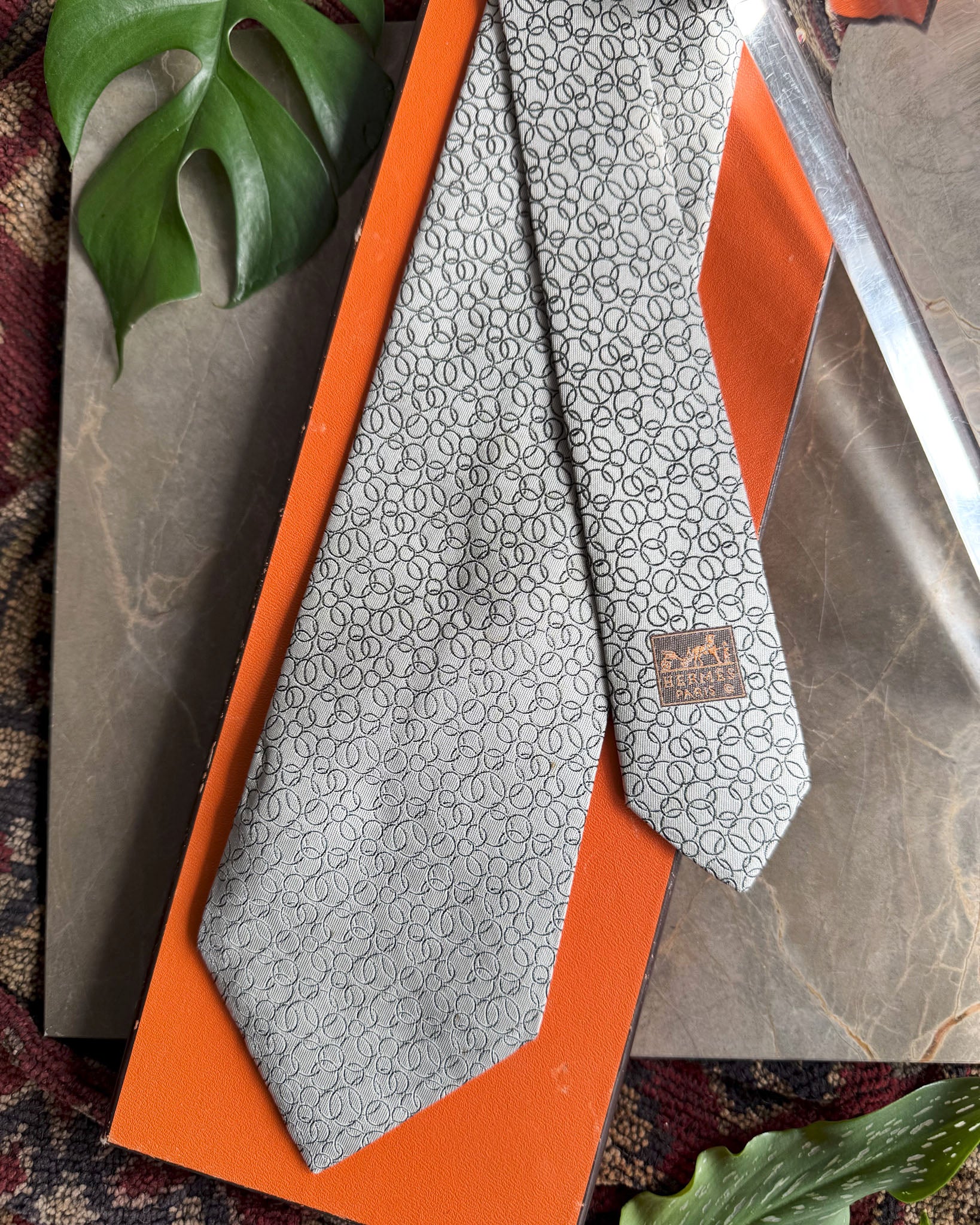 Hermès Bubbles Silk Tie