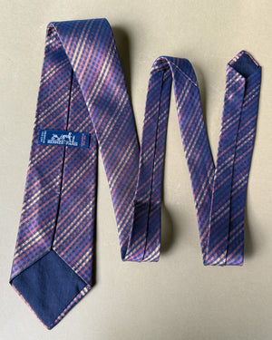 Hermès Rainbow Checkered Silk Tie