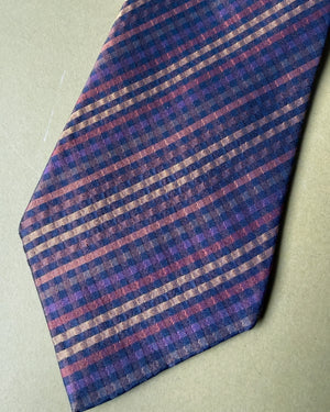 Hermès Rainbow Checkered Silk Tie