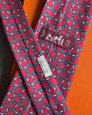 90s Hermès Drums Silk Tie