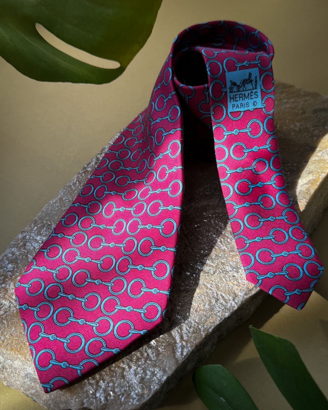 Hermes Horsebit Silk Tie