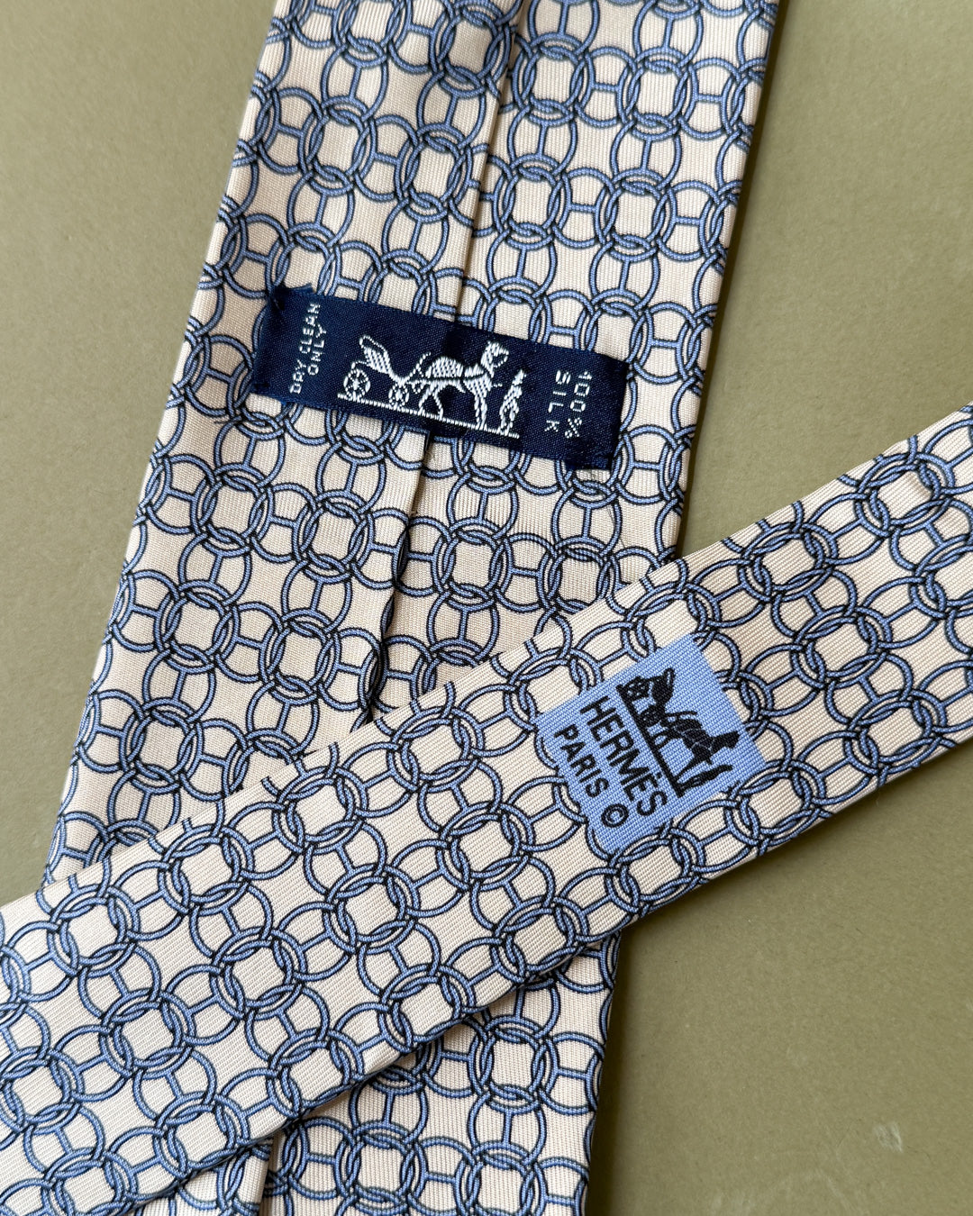 Hermès Interlocking Rings Silk Tie