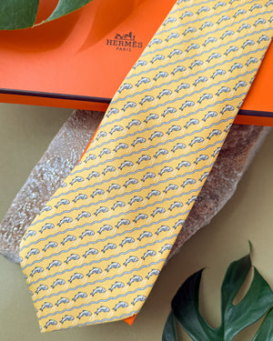 Hermès Novelty Fish Silk Tie