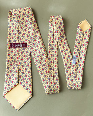 Hermès Geometric Chain Silk Tie