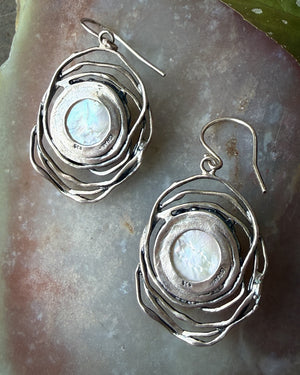 Sterling Pearl Earrings