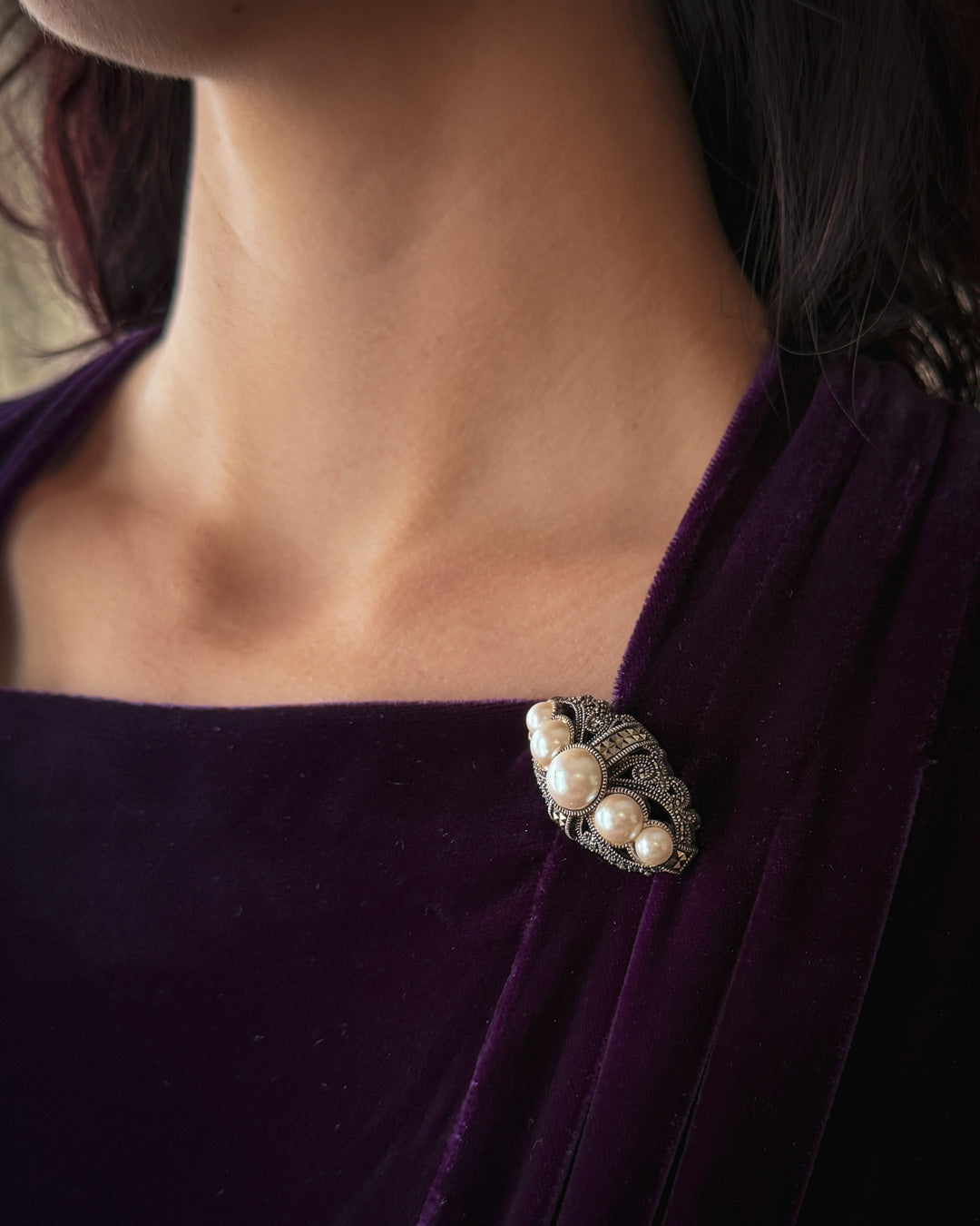 Judith Jack Sterling Brooch