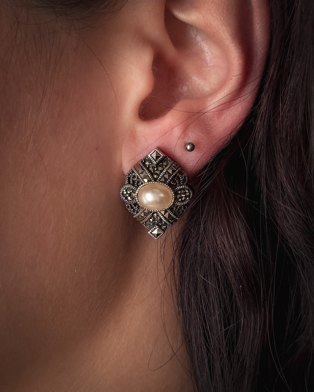 Judith Jack Sterling Earrings