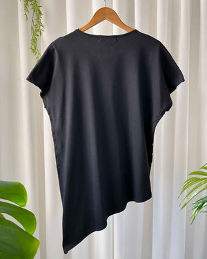 Junko Koshino Asymmetrical Graphic Tee | L