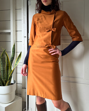 60s Lilli Ann Silk Suit | S