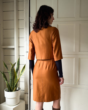 60s Lilli Ann Silk Suit | S