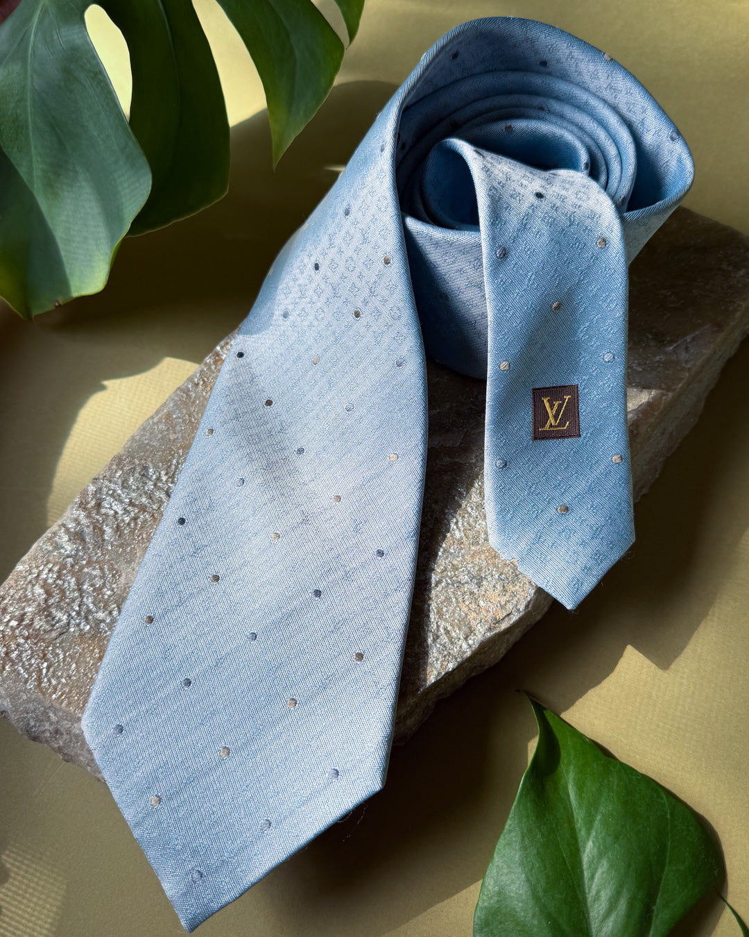 Louis Vuitton Blue Silk Tie