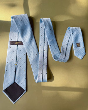 Louis Vuitton Blue Silk Tie