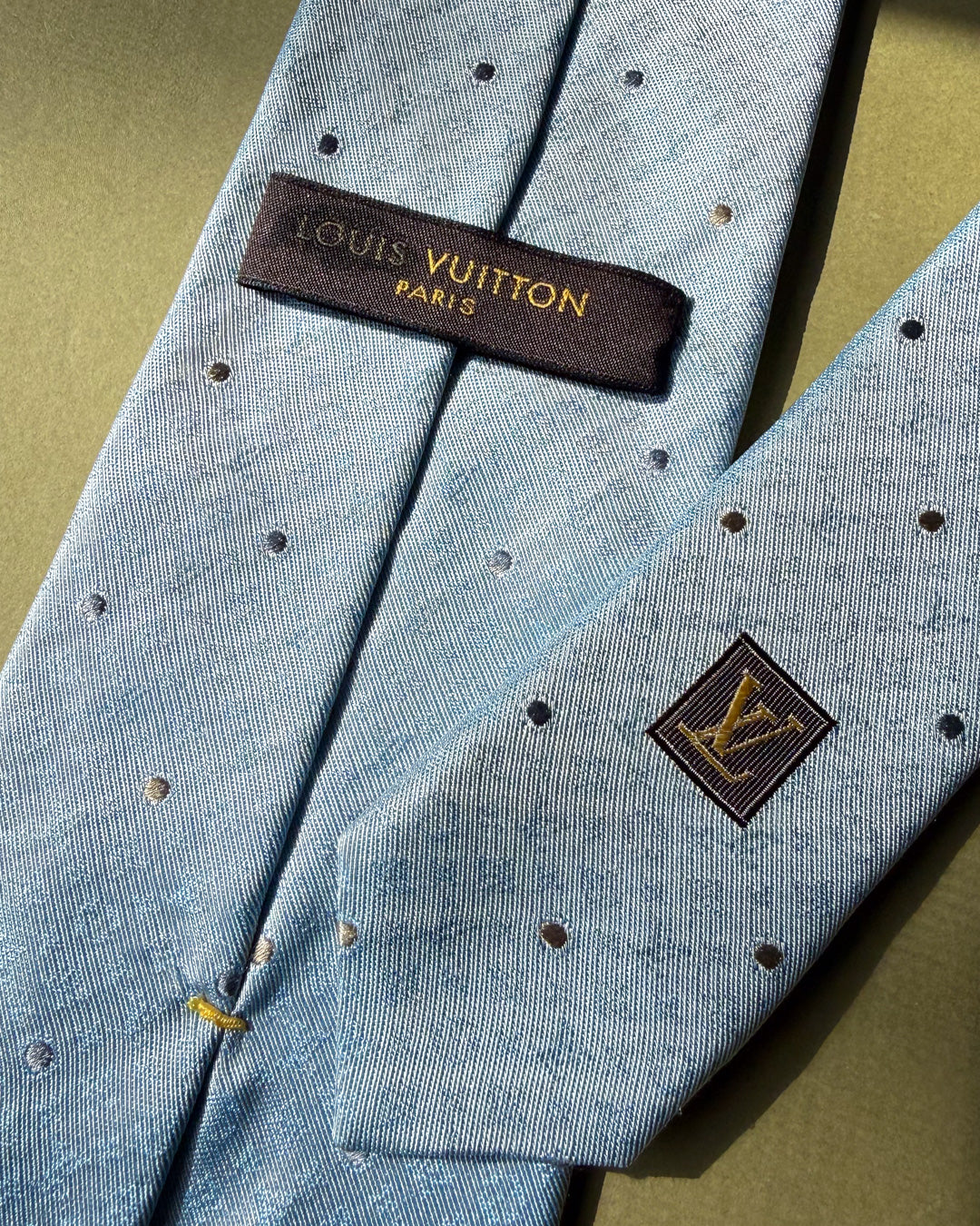Louis Vuitton Blue Silk Tie