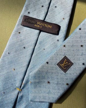 Louis Vuitton Blue Silk Tie