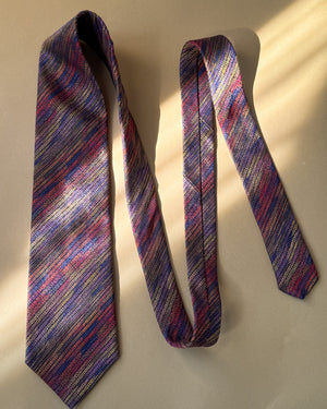 Missoni Rainbow Logo Silk Tie