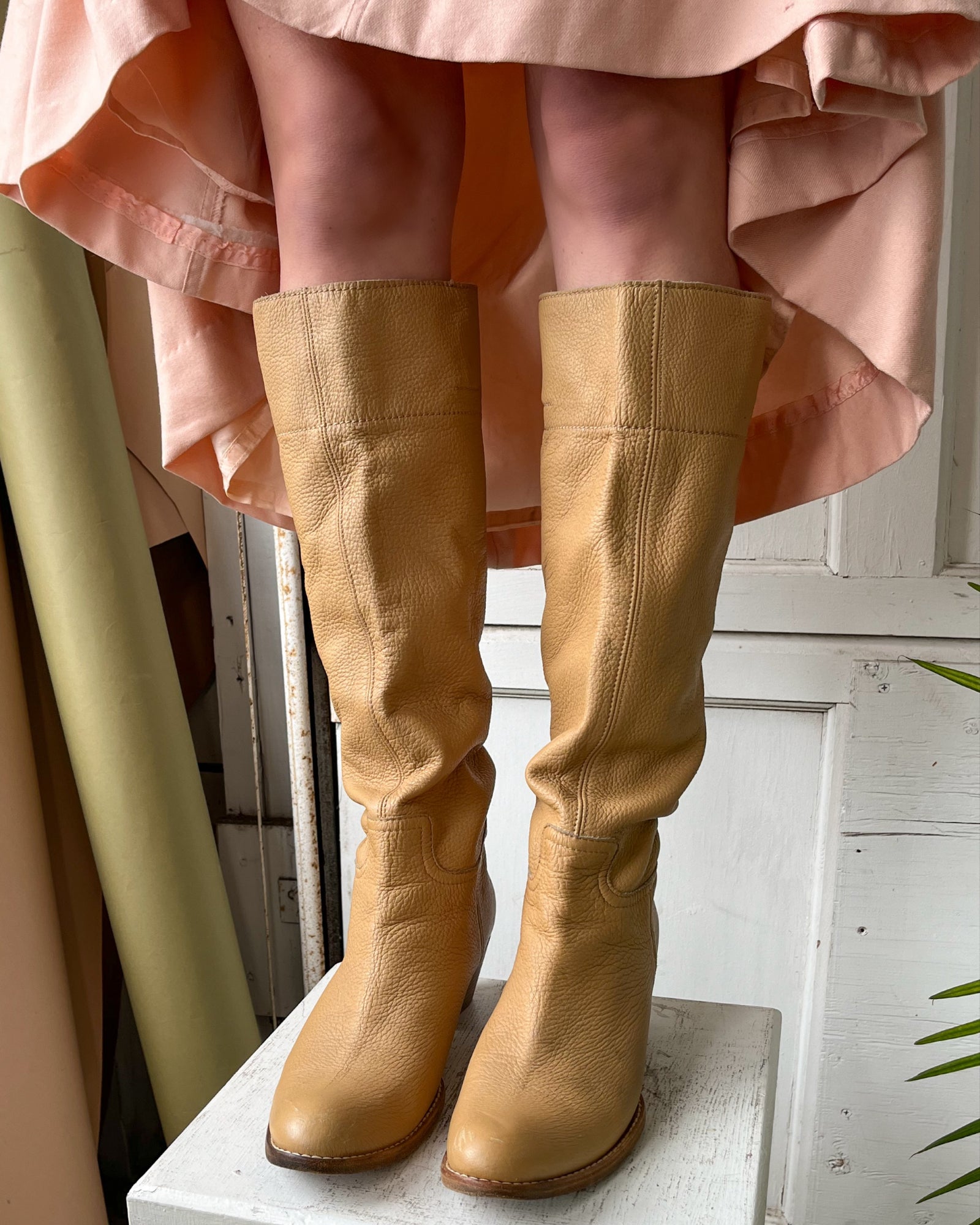 Miu Miu Leather Knee High Boots