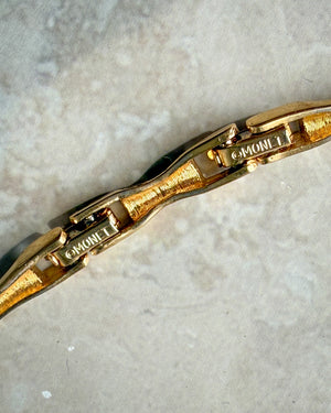80s Monet Gold Leaf Necklace