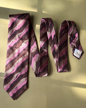 Moschino Striped Silk Tie