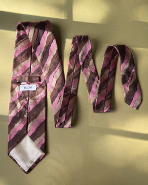 Moschino Striped Silk Tie