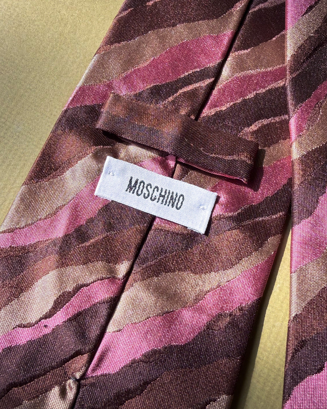 Moschino Striped Silk Tie