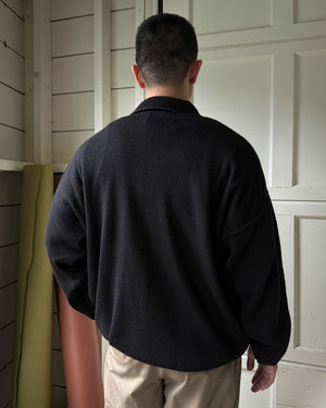 Italian Wool Quarter Zip Sweater | L