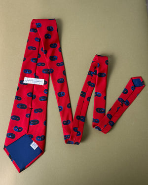 90s Perry Ellis Masks Silk Tie