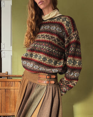 Ralph Lauren Olive Fair Isle Sweater | L