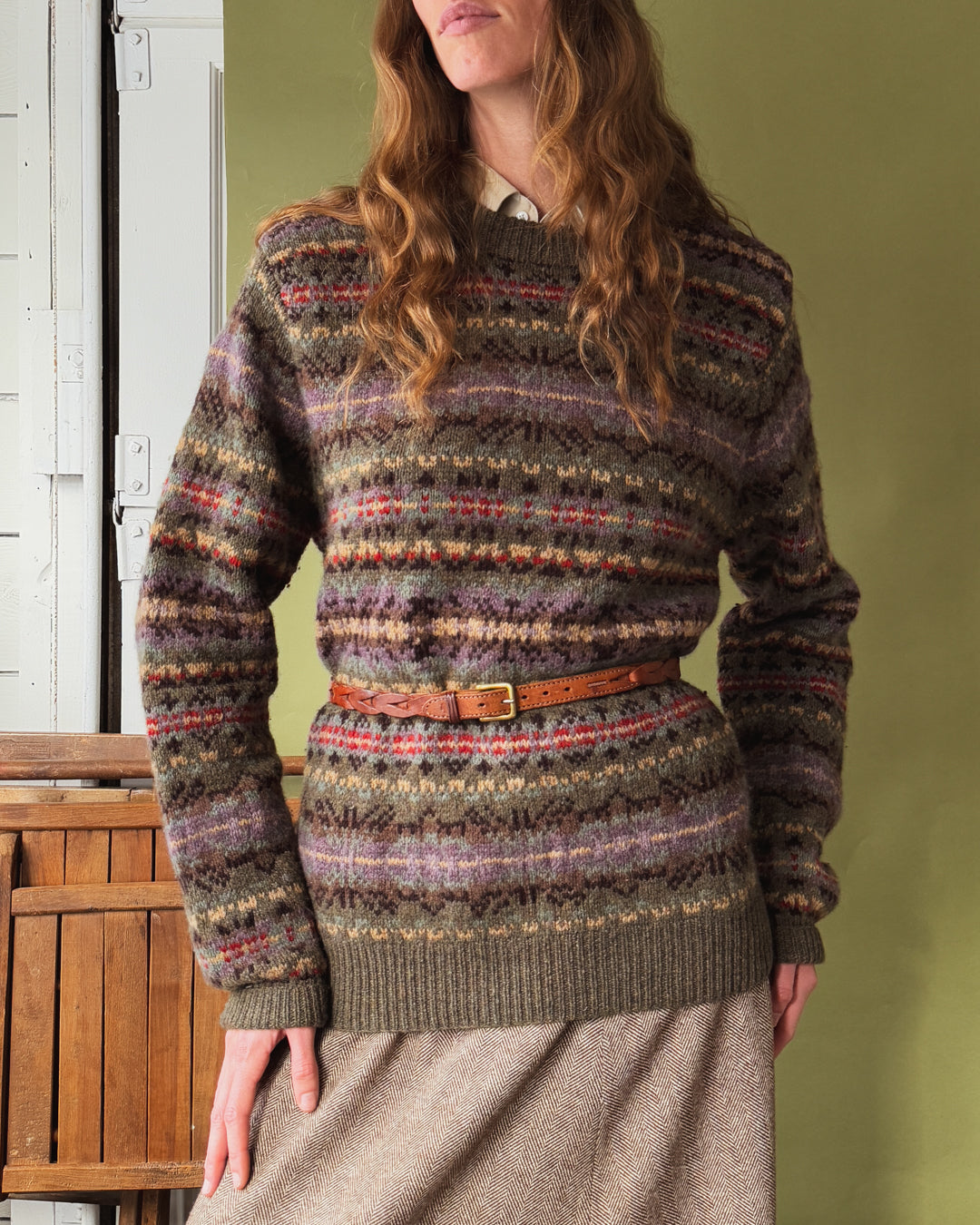 Ralph Lauren Sage Fair Isle Sweater | L