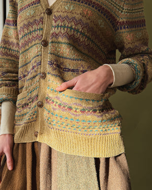 Ralph Lauren Sand Fair Isle Cardigan | L