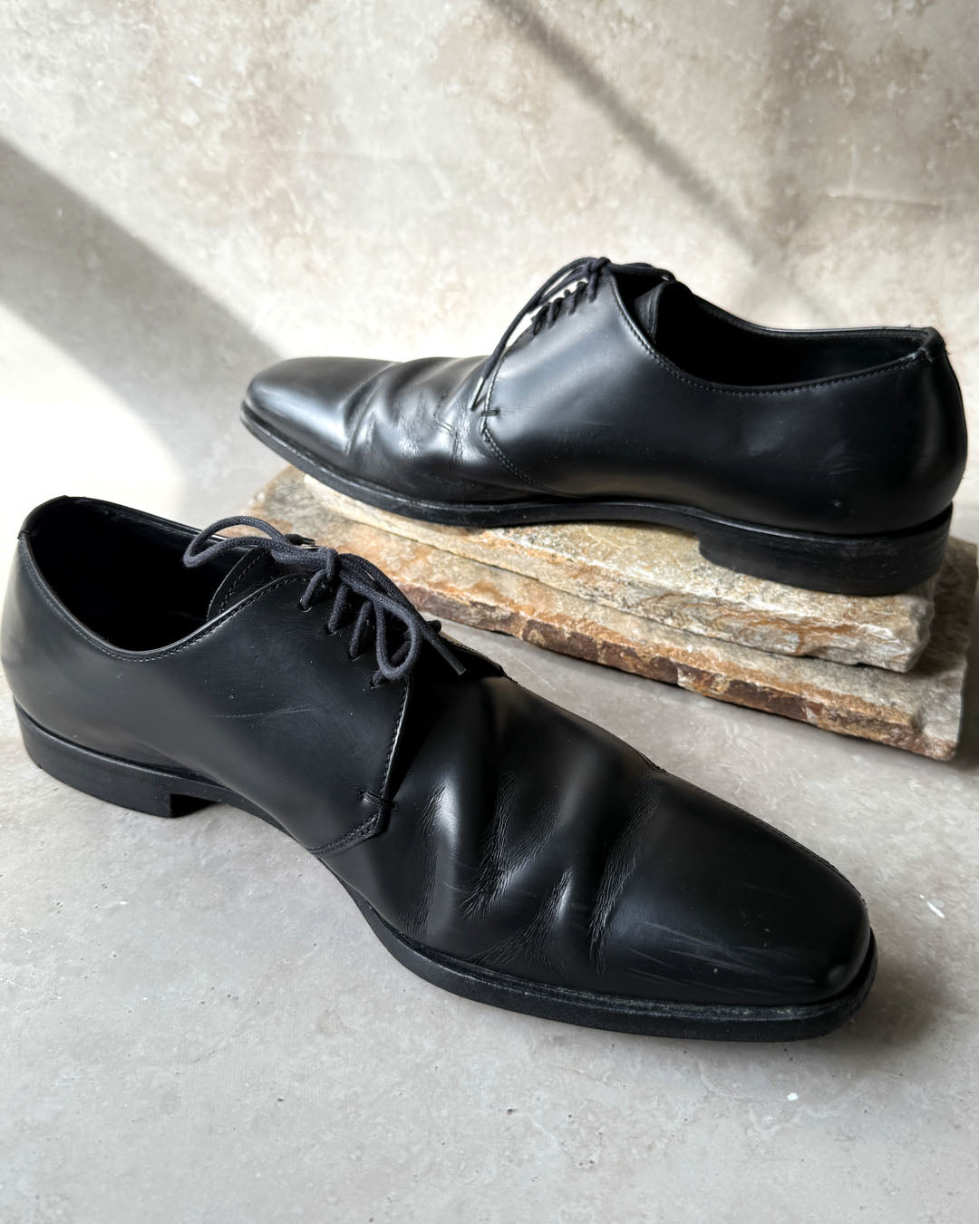 Prada Square Toe Oxfords | 8.5 - Lucky Vintage Prada Square Toe Oxfords | 8.5 - Lucky Vintage