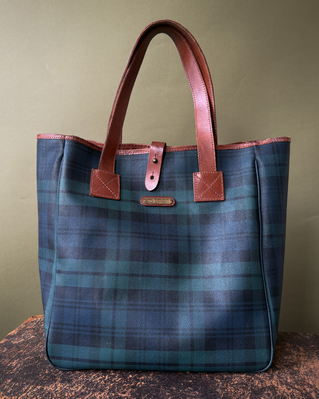90s Ralph Lauren Plaid Tote