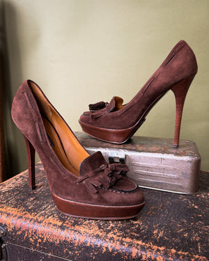 Ralph Lauren Collection Suede Heels | 10.5