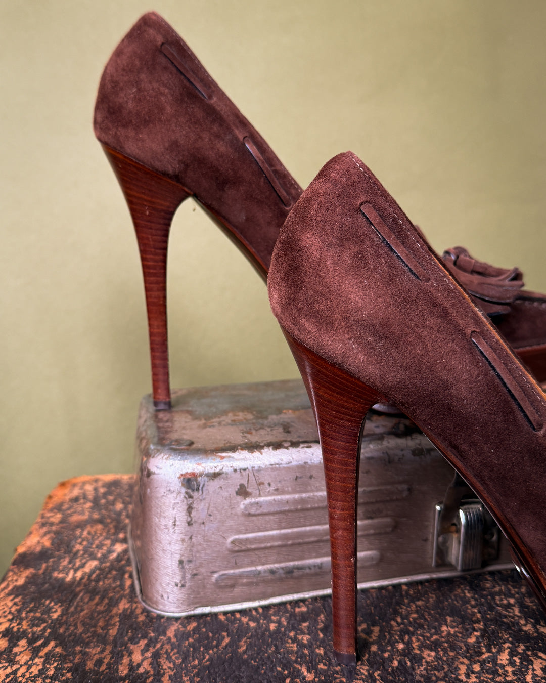 Ralph Lauren Collection Suede Heels | 10.5