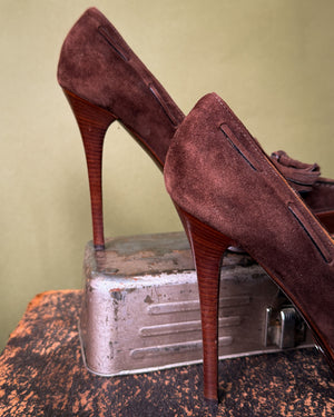 Ralph Lauren Collection Suede Heels | 10.5