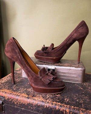 Ralph Lauren Collection Suede Heels | 10.5