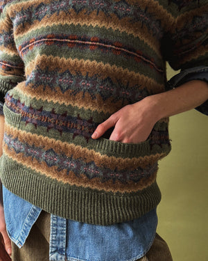 Ralph Lauren Fair Isle Pocket Sweater | L
