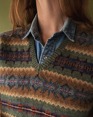 Ralph Lauren Fair Isle Pocket Sweater | L