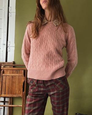 90s Ralph Lauren Pink Cashmere Sweater | XL