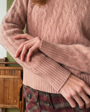 90s Ralph Lauren Pink Cashmere Sweater | XL