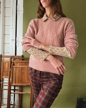 90s Ralph Lauren Pink Cashmere Sweater | XL