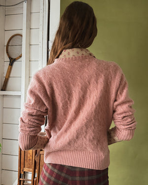 90s Ralph Lauren Pink Cashmere Sweater | XL