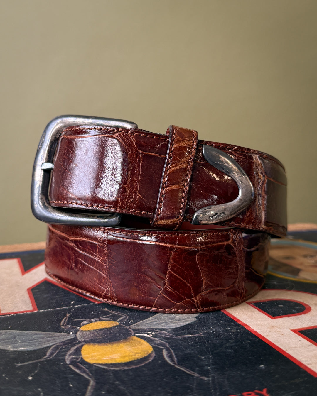 80s Ralph Lauren Sterling Alligator Belt