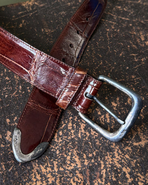 80s Ralph Lauren Sterling Alligator Belt