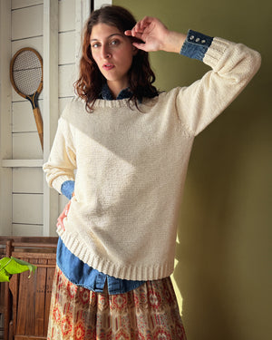 90s Ralph Lauren Hand Knit Sweater | M-L