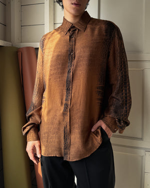 00s Cavalli Silk Shirt | L-XL