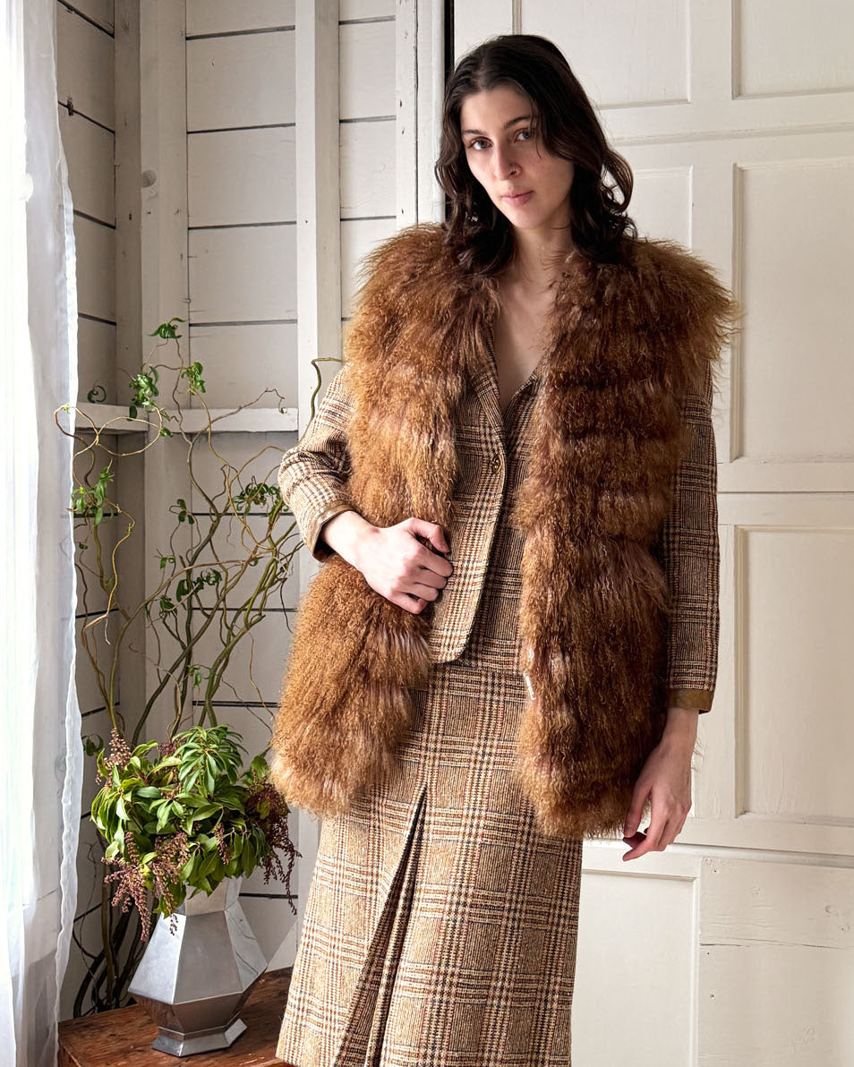 F/W14 Sacai Mongolian Lamb Fur Vest | S-M