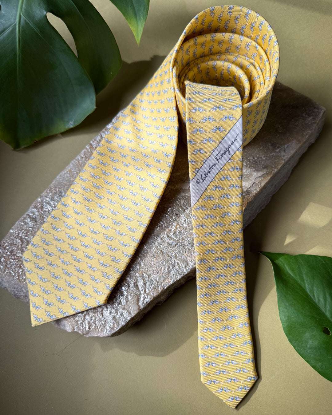 Ferragamo Elephants Silk Tie