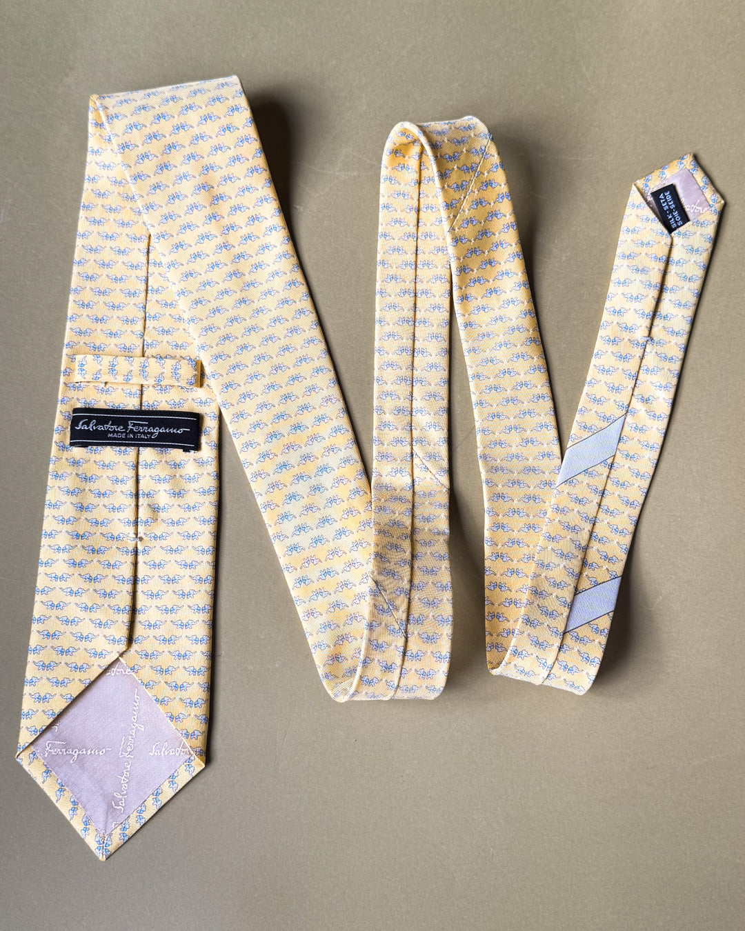 Ferragamo Elephants Silk Tie