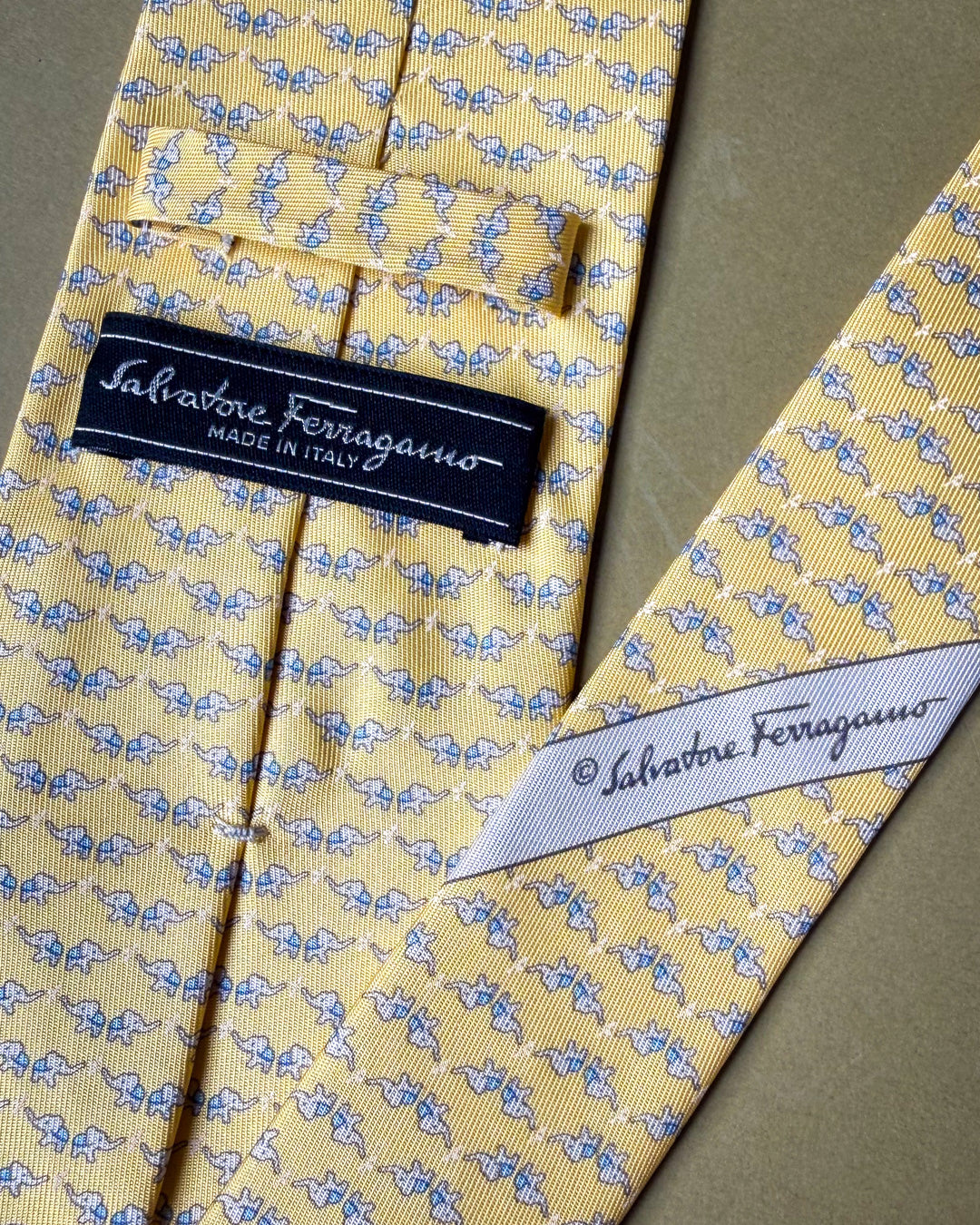 Ferragamo Elephants Silk Tie