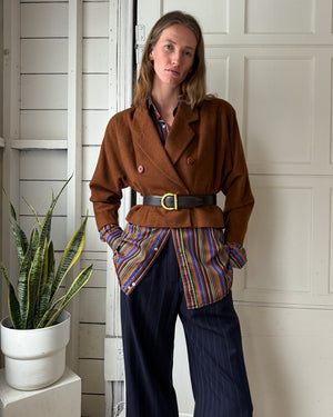 90s Tahari Cropped Wool Blazer | S-M